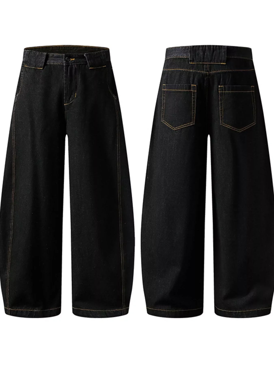 Men's Washed Wide Leg Jeans