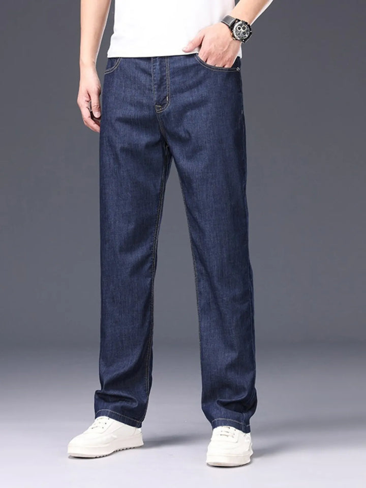 Men's Loose Fit Jeans with Pockets
