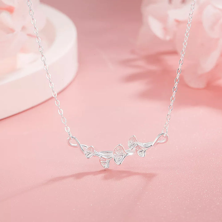 925 Sterling Silver Ginkgo Leaf Necklace