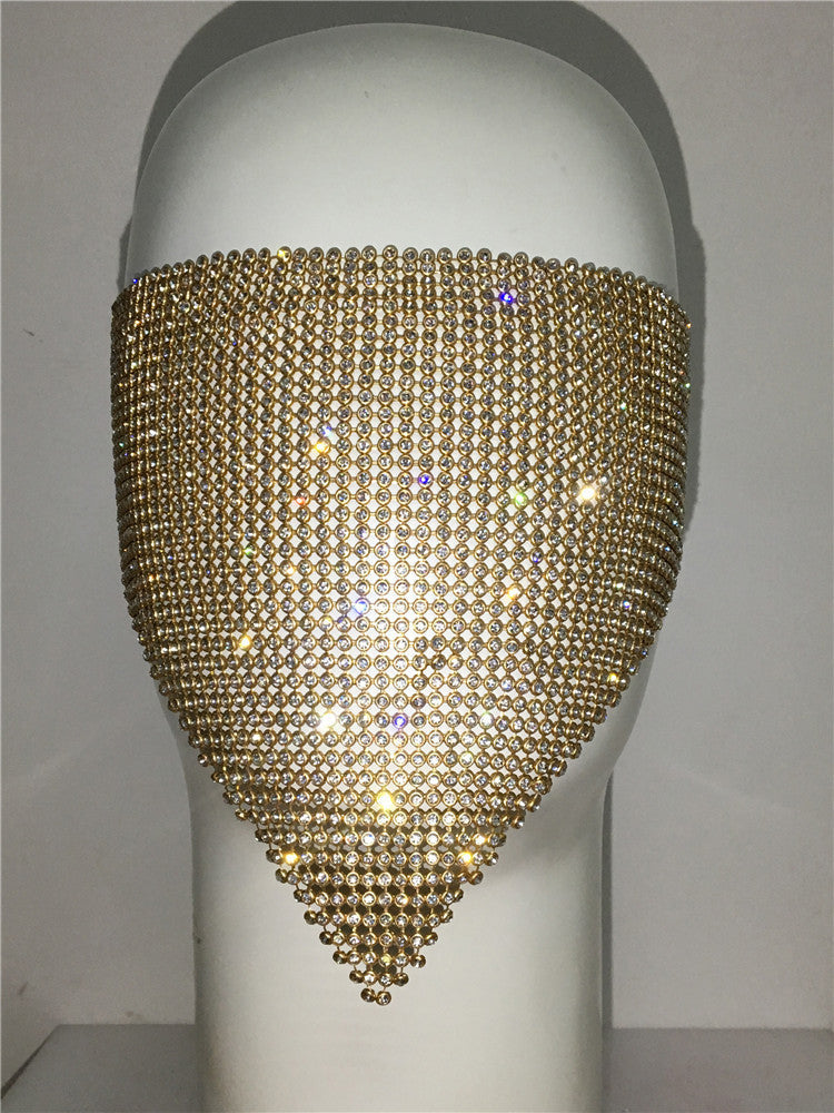 Personality Trend Accessories Rhinestone Mask