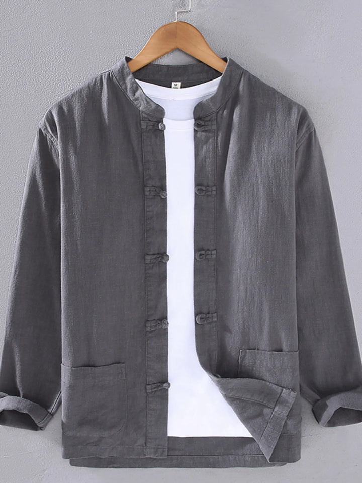Men's Plus Size Button Up Long Sleeve Shirt