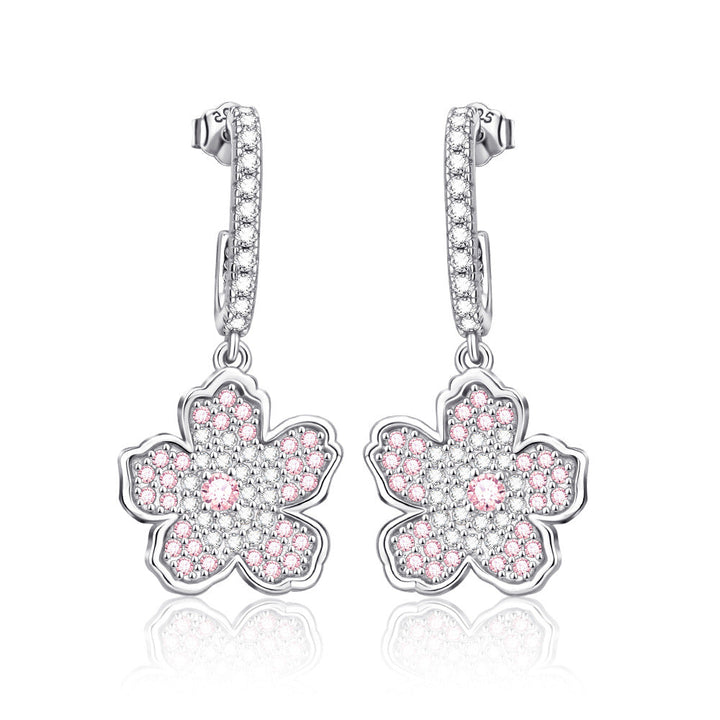 White Copper Electroplated With Thick Silver Personalized Earrings