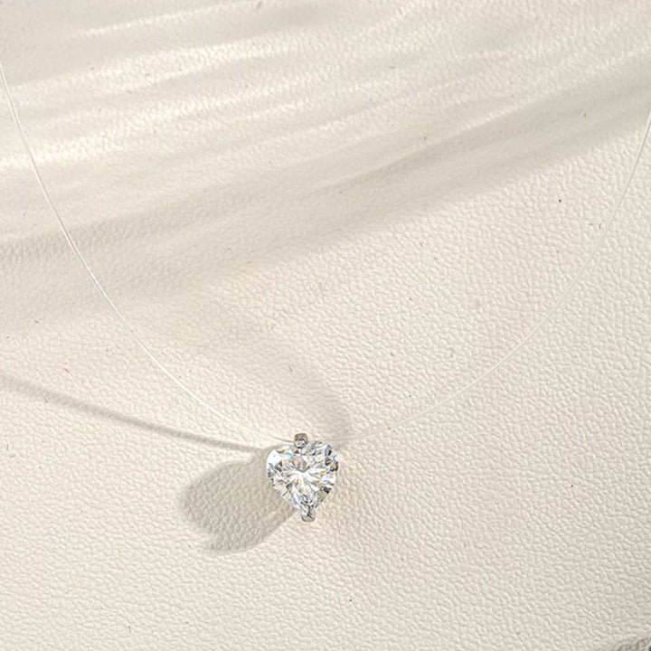 1 Carat Heart-Shaped Pendant Necklace