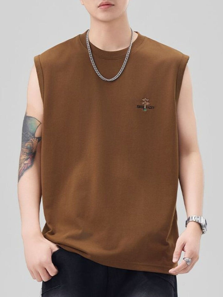 Men's Plus Size Round Neck Tank