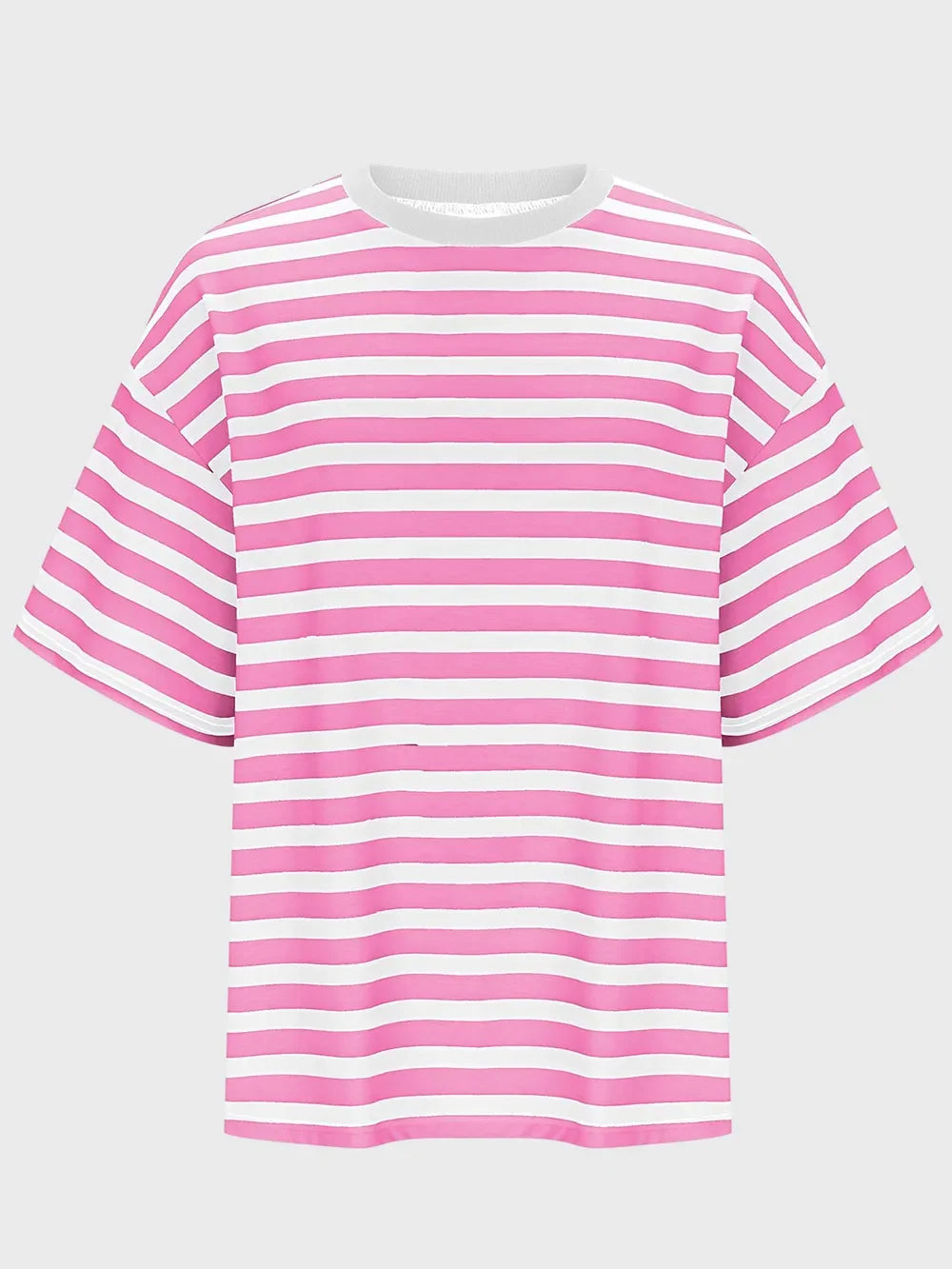 Striped Round Neck Half Sleeve T-Shirt