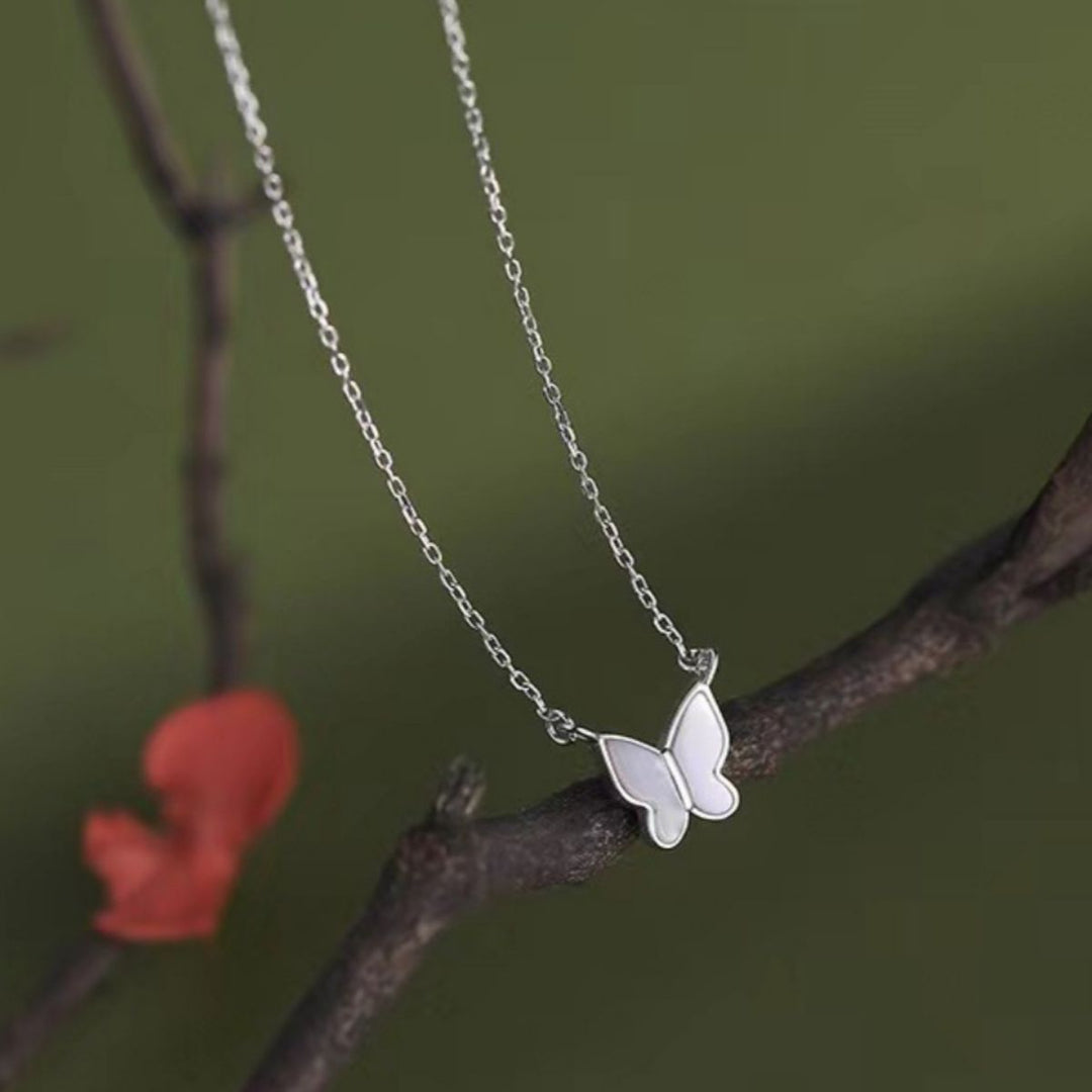 925 Sterling Silver Butterfly Pendant Necklace