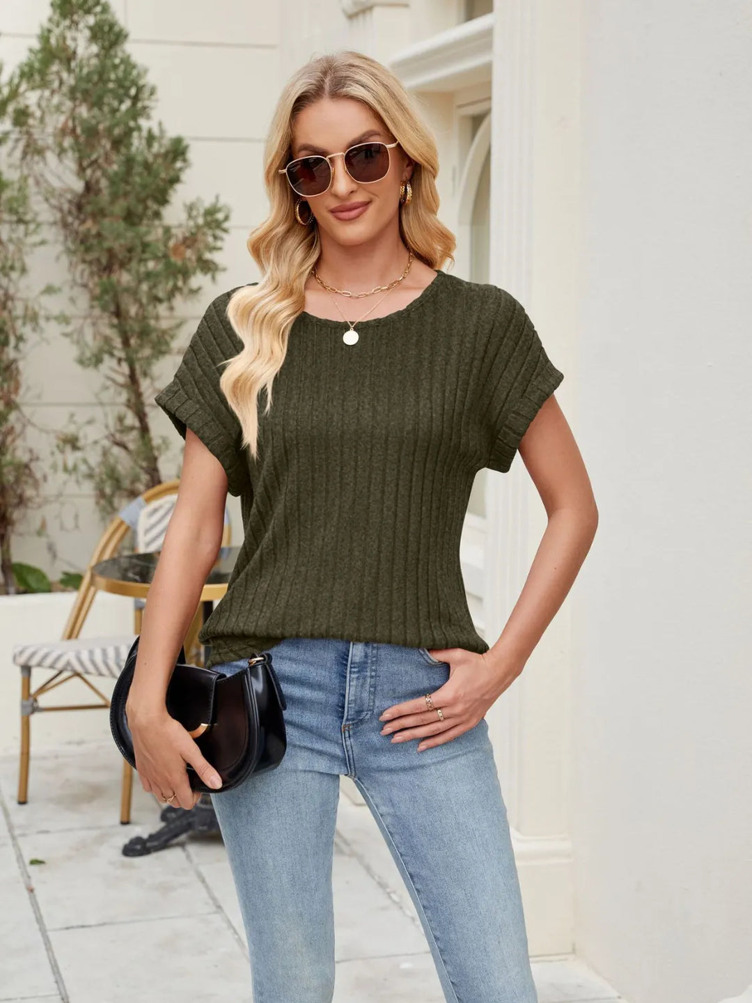 Round Neck Short Sleeve T-Shirt