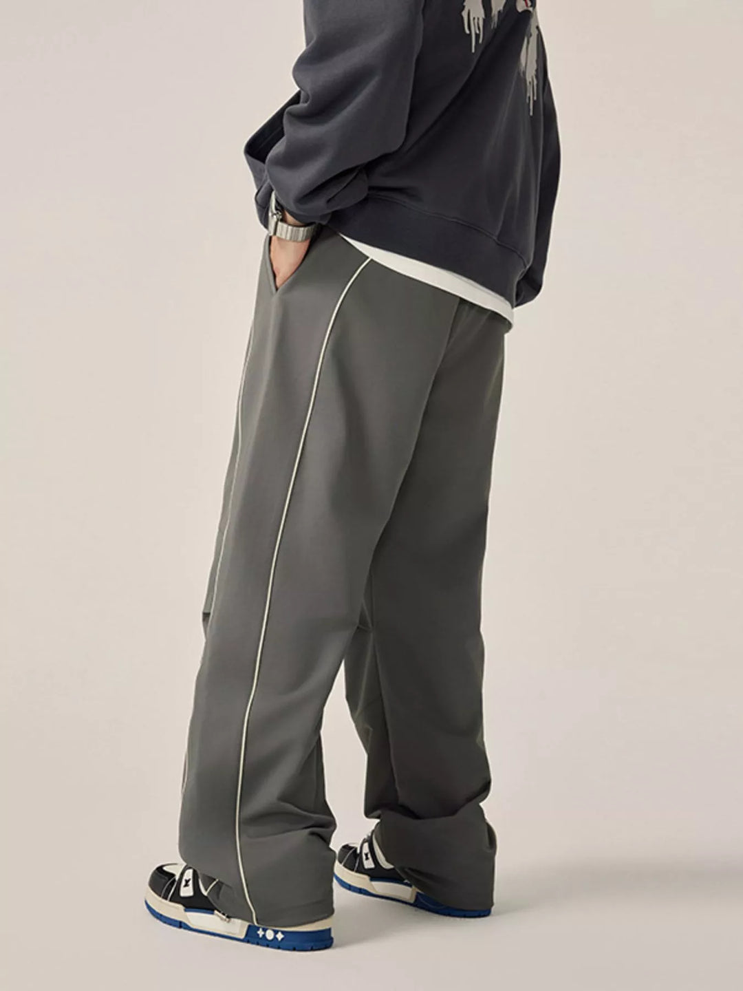 Men's Drawstring Wide Leg Pants