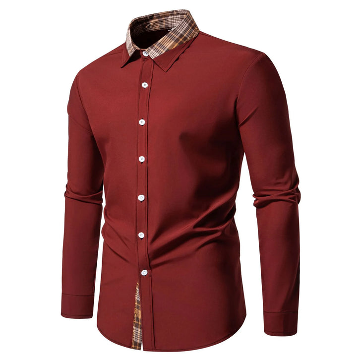Men's Plus Size Plaid Collar Button Down Shirt