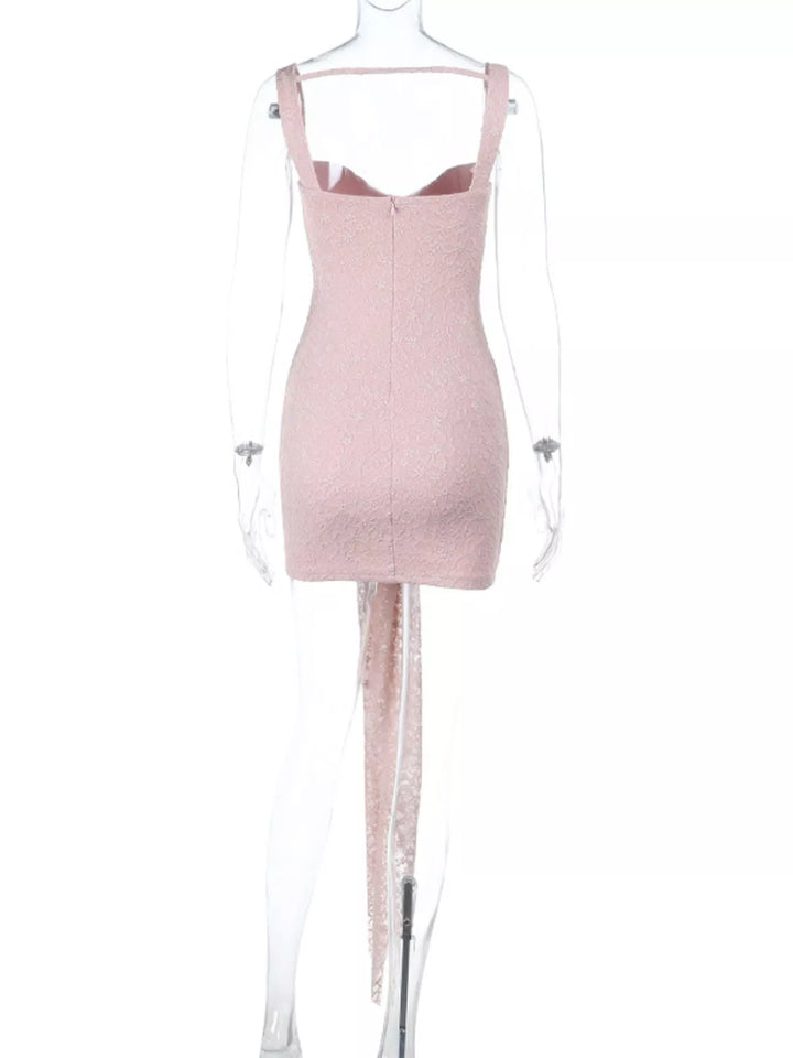 Sweetheart Neck Wide Strap Mini Dress