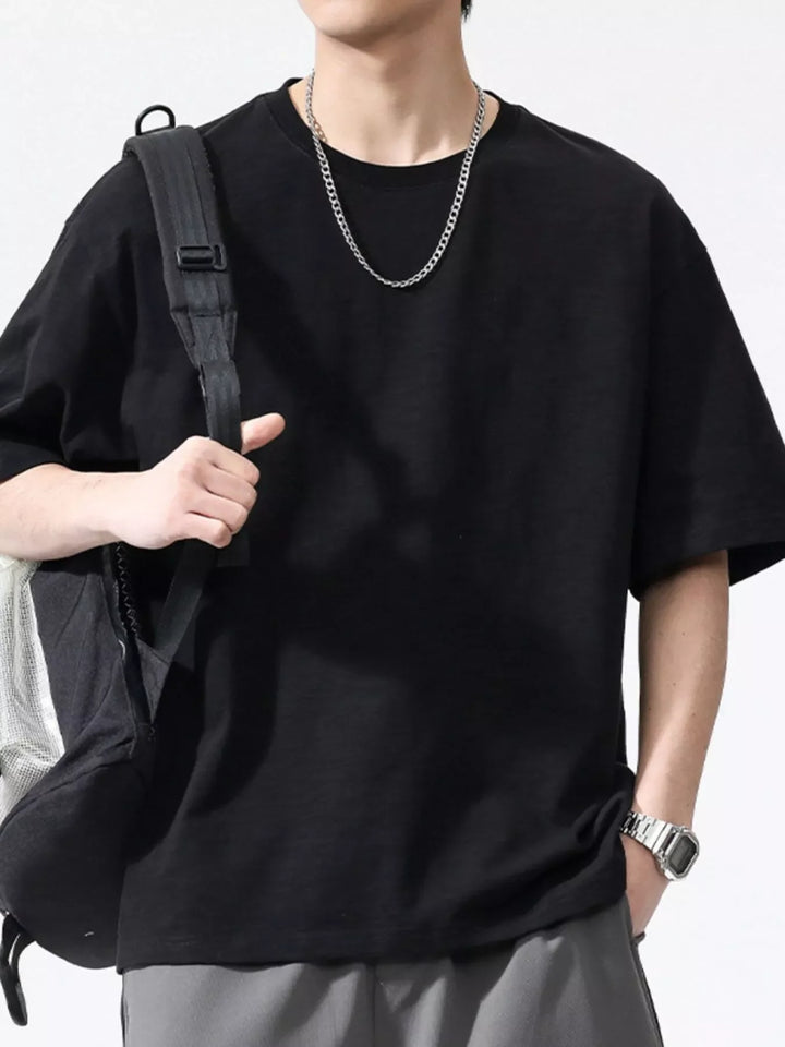 Men's Plus Size Casual Round Neck Short Sleeve T-Shirt