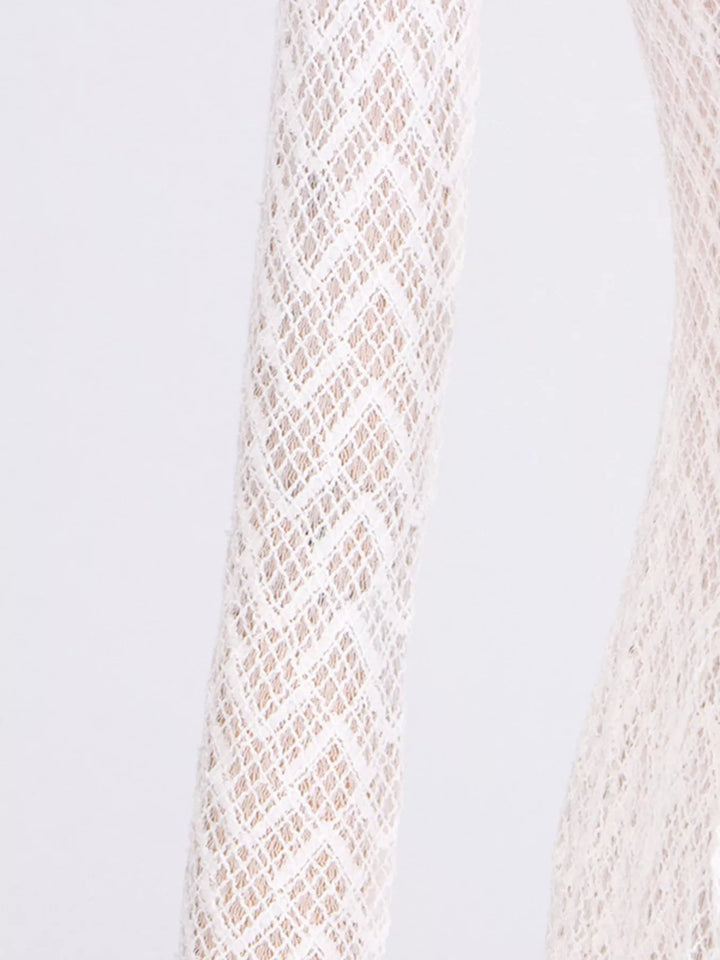 Lace Mock Neck Long Sleeve Maxi Dress
