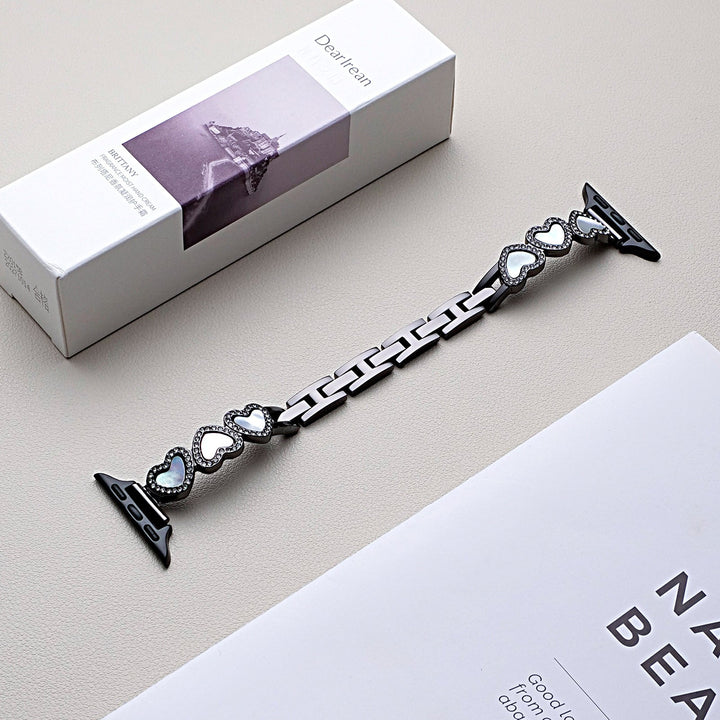 Loving-Heart Shell Metal Watch Strap