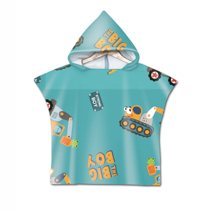 Embroidery 2-Day Delivery Embroidery Animal Digital Print Beach Towel Kids Children Hooded Bath Towel Microfiber