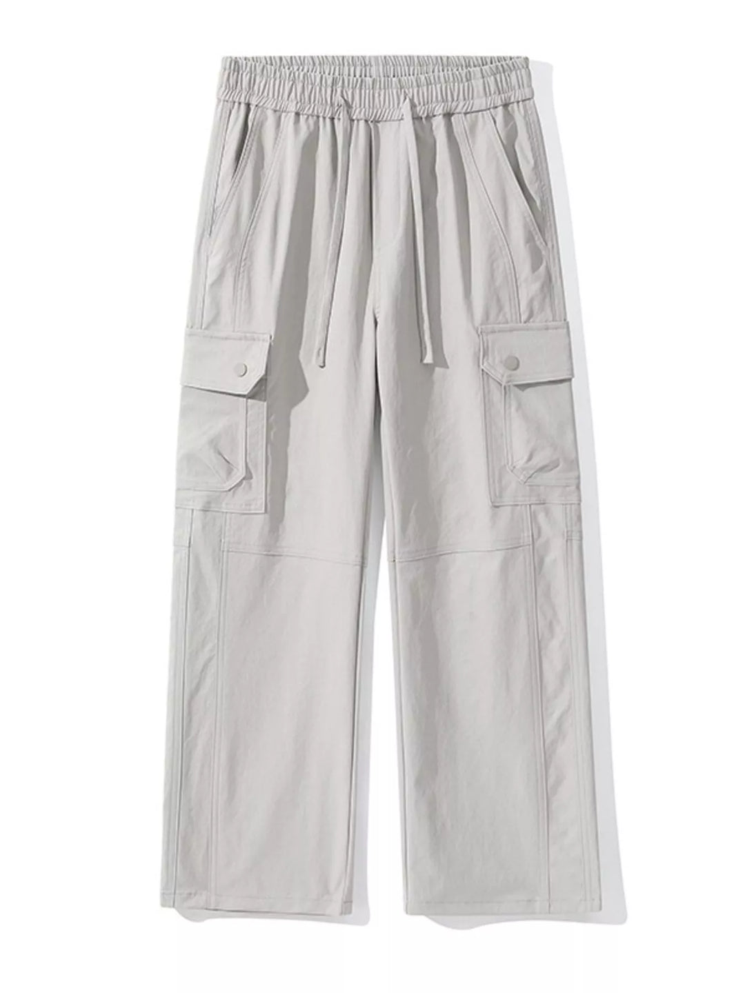 Men's Full Size Drawstring Cargo Wide Leg Pants Plus Size