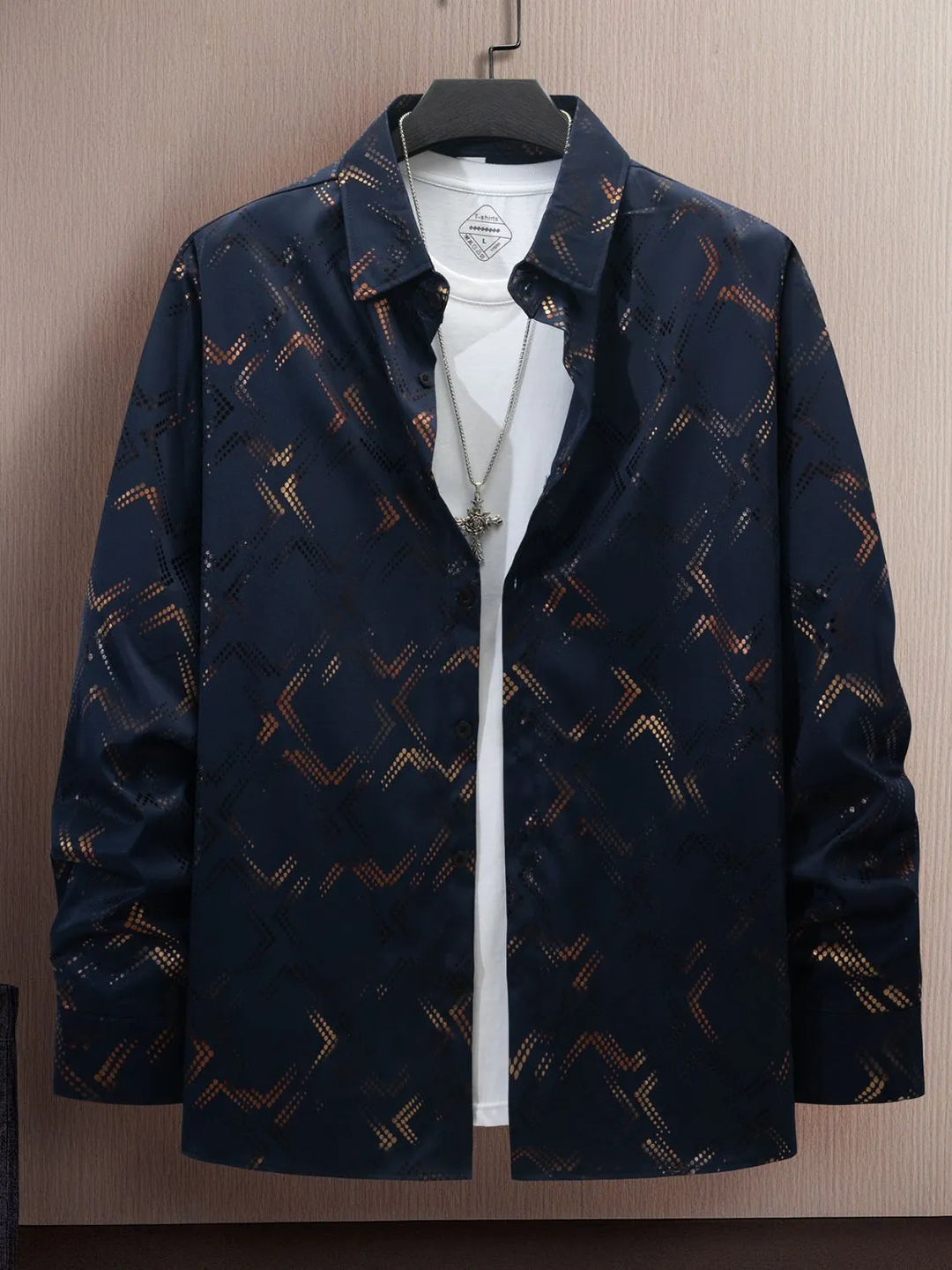 Men's Full Size Button Up Long Sleeve Shirt Plus Size