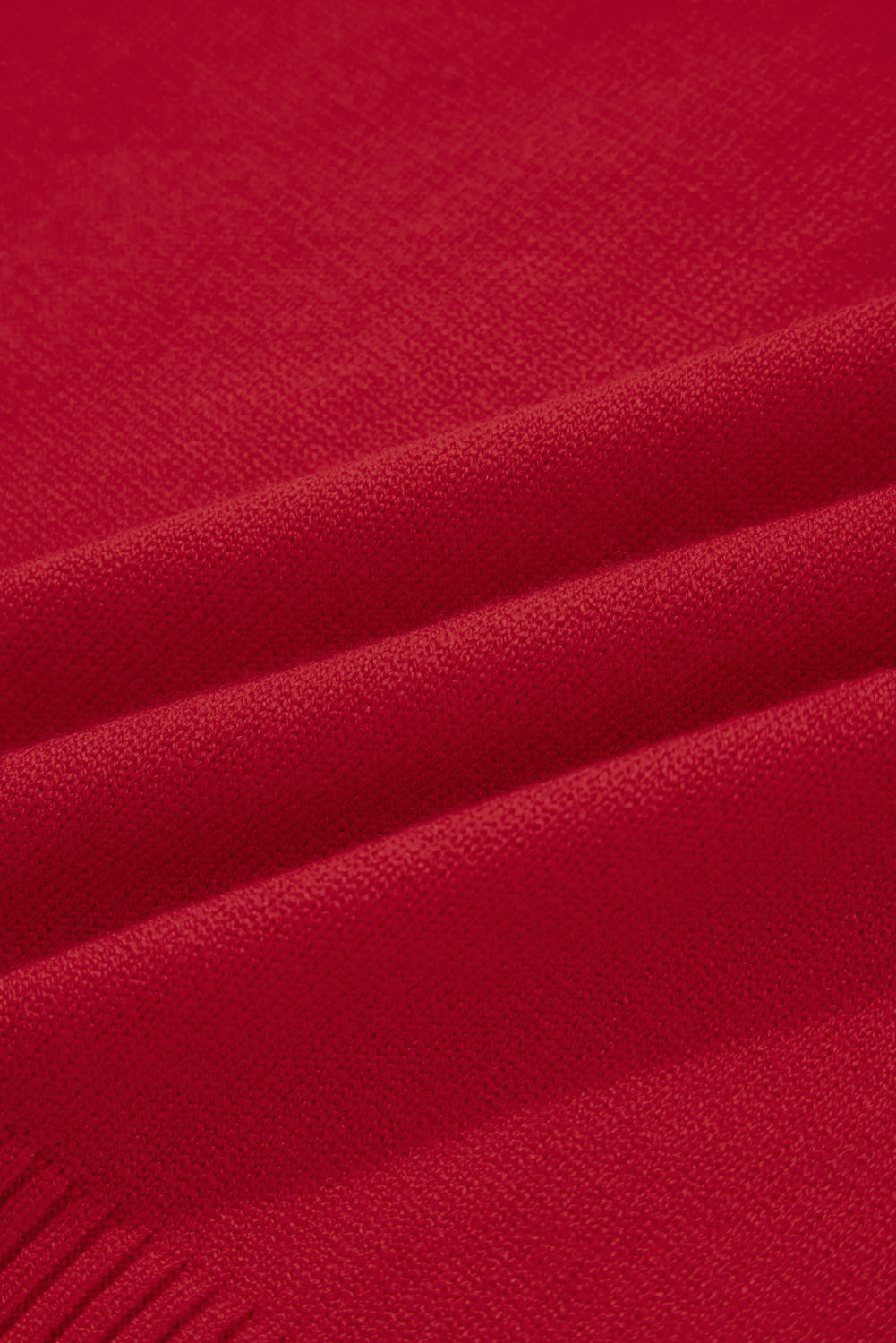 Fiery Red Contrast Trim Big Bow Accent Holiday Cropped Sweater