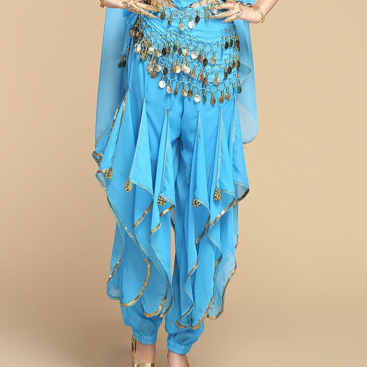 Children's Creative Leg Binding Glitter Chiffon Pants