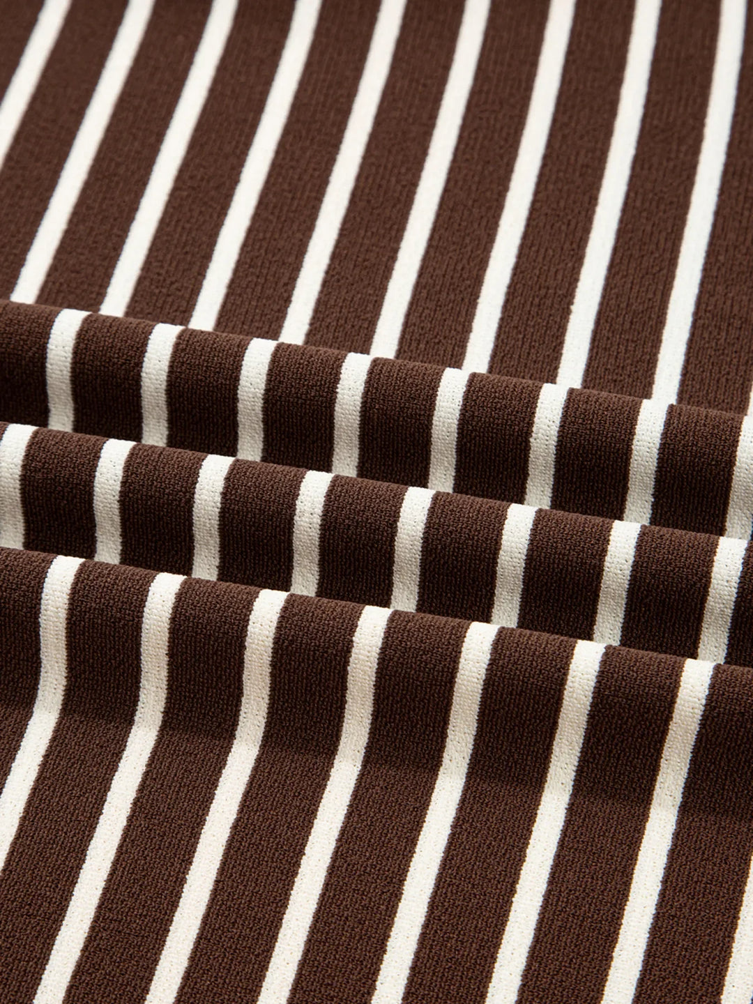 Stripe Cropped Crew Neck Long Sleeve T Shirt