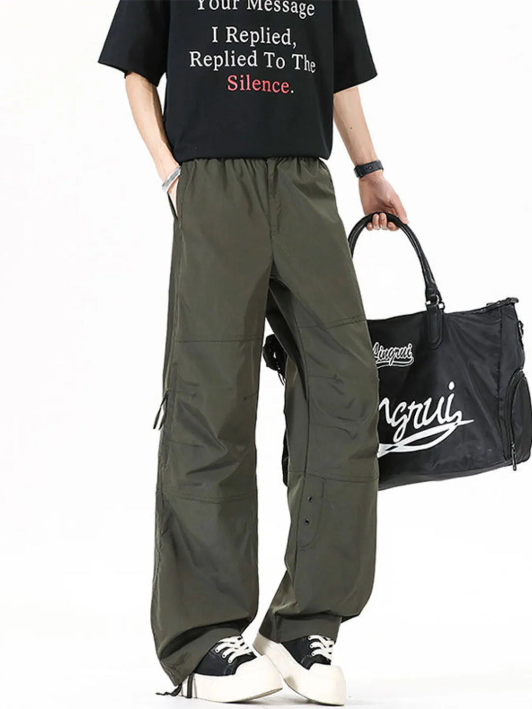 Men's Full Size Loose Fit Cargo Pants Plus Size