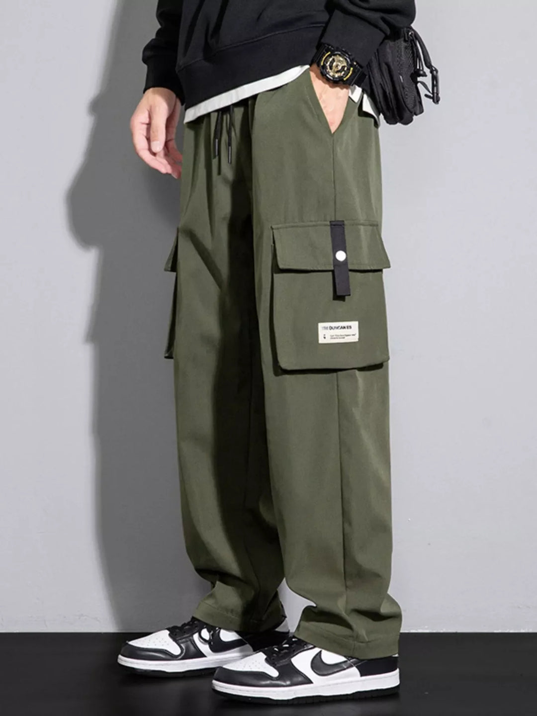 Men's Plus Size Wide Leg Cargo Pants
