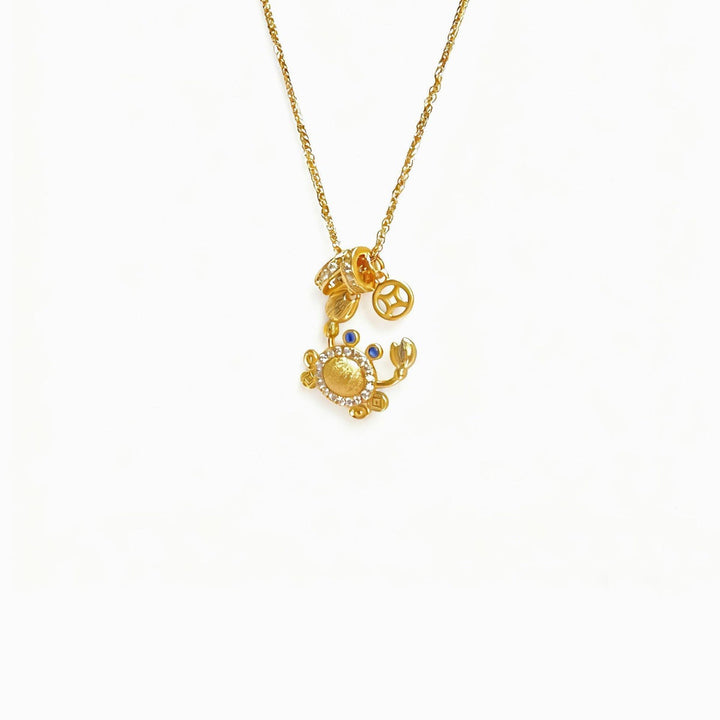 18K Gold-Plated Crab Pendant Necklace