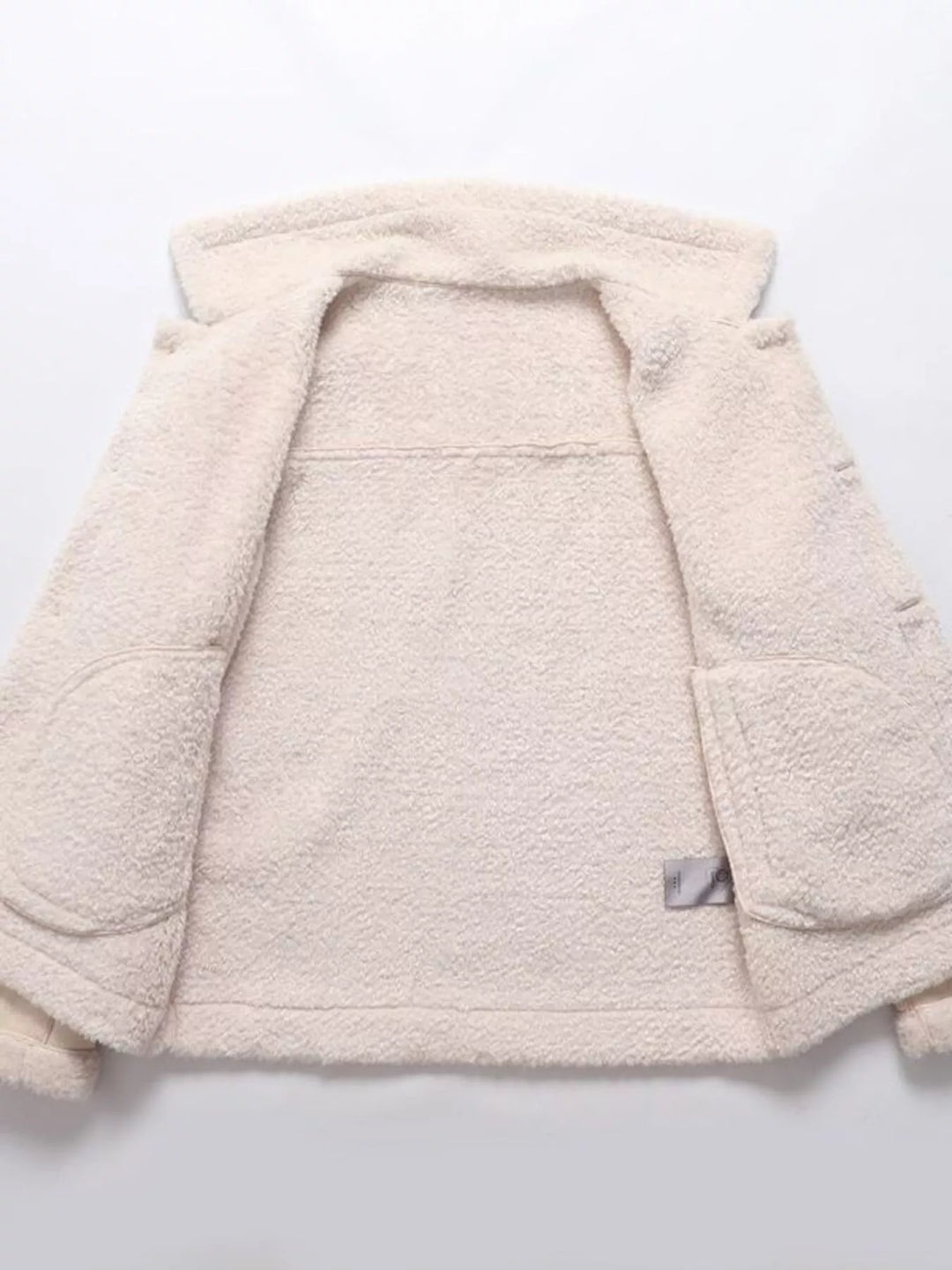 Men's Plus Size Shearling Lined Button Up Jacket