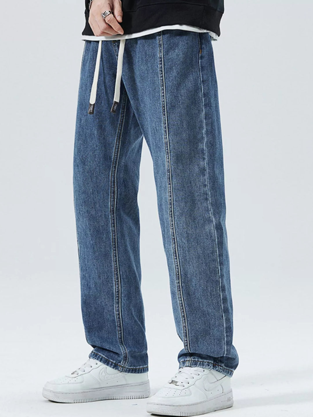 Men's Full Size Loose Fit Straight Leg Jeans Plus Size