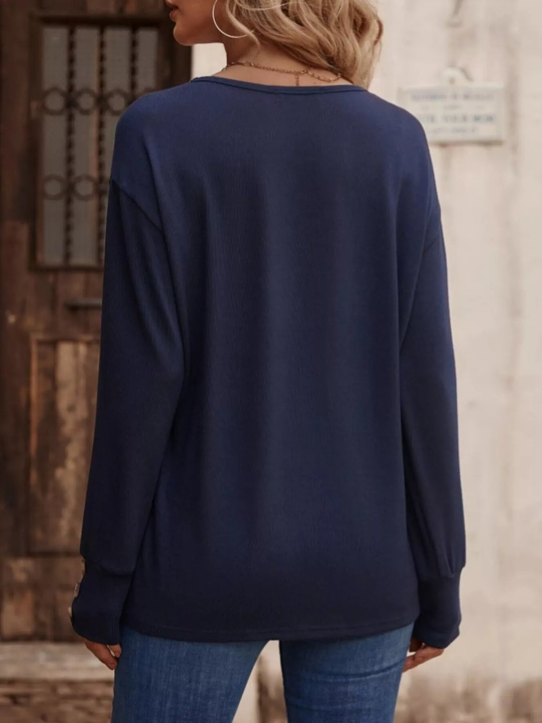 V-Neck Long Sleeve T-Shirt