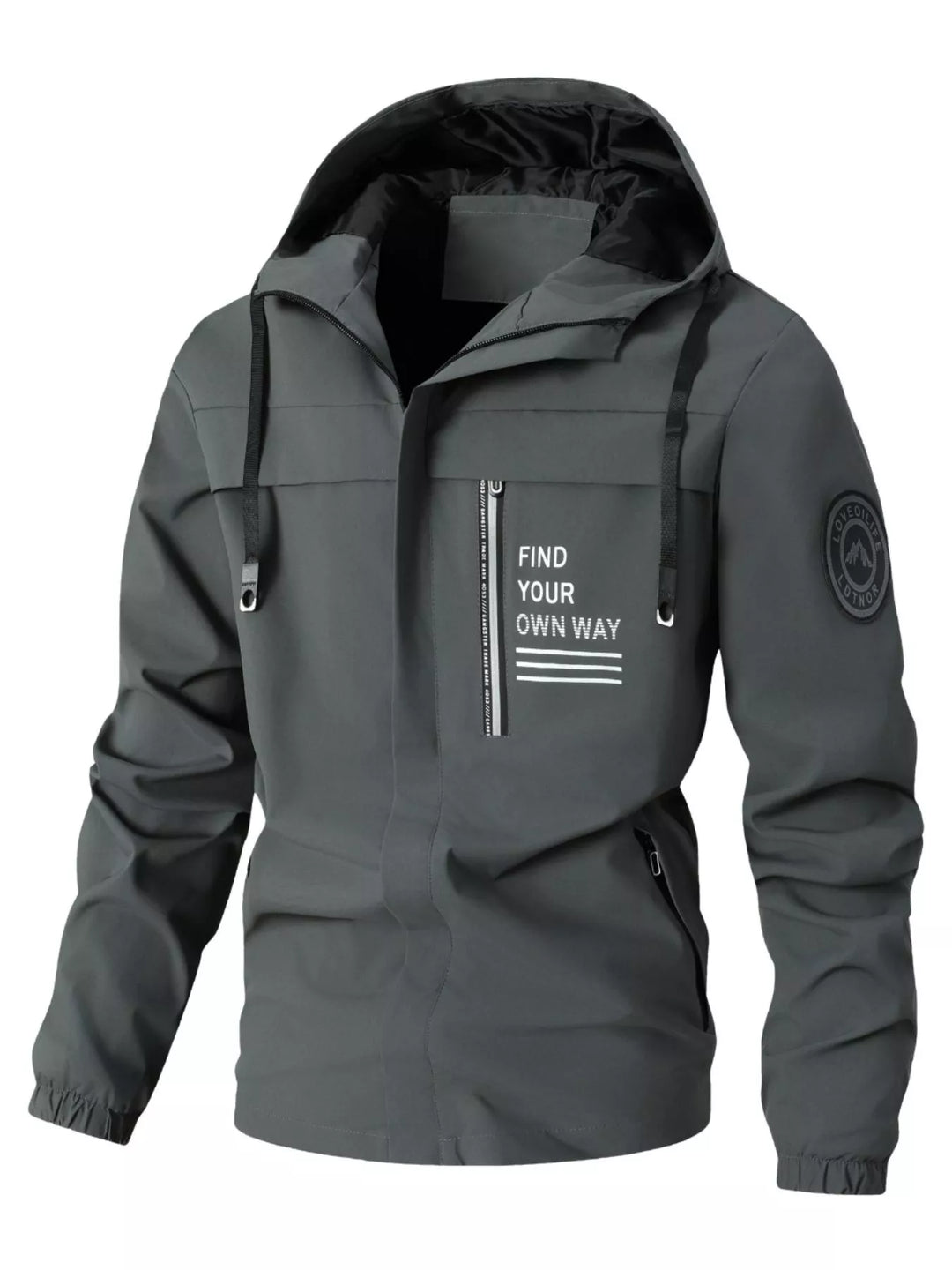 Men's Plus Size Hooded Outdoor Windproof Jacket