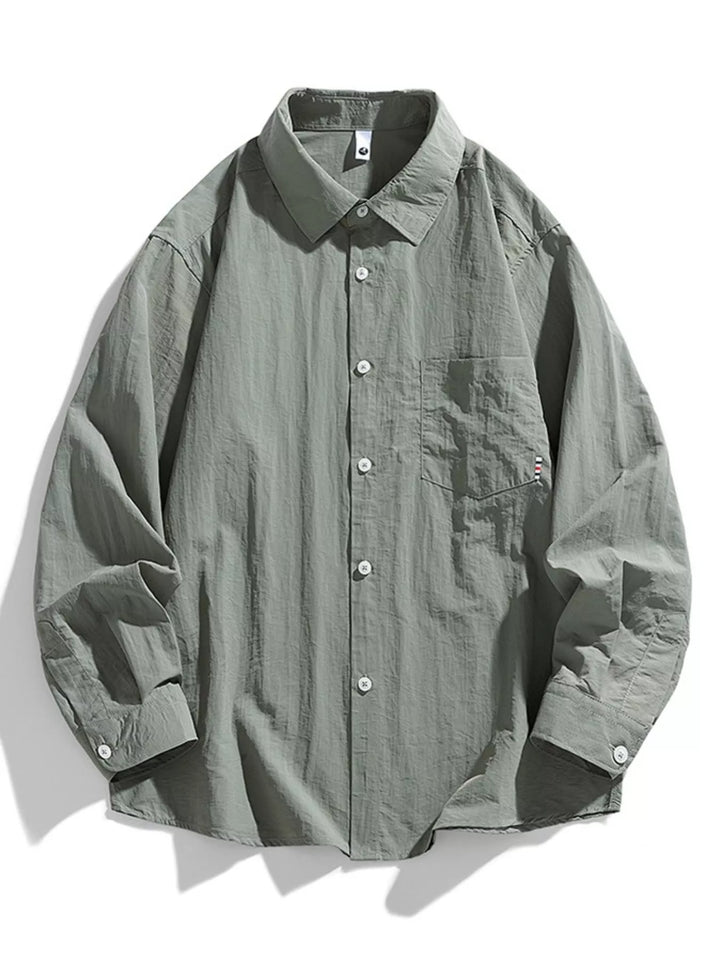 Men's Plus Size Lightweight Button-Down Shirt