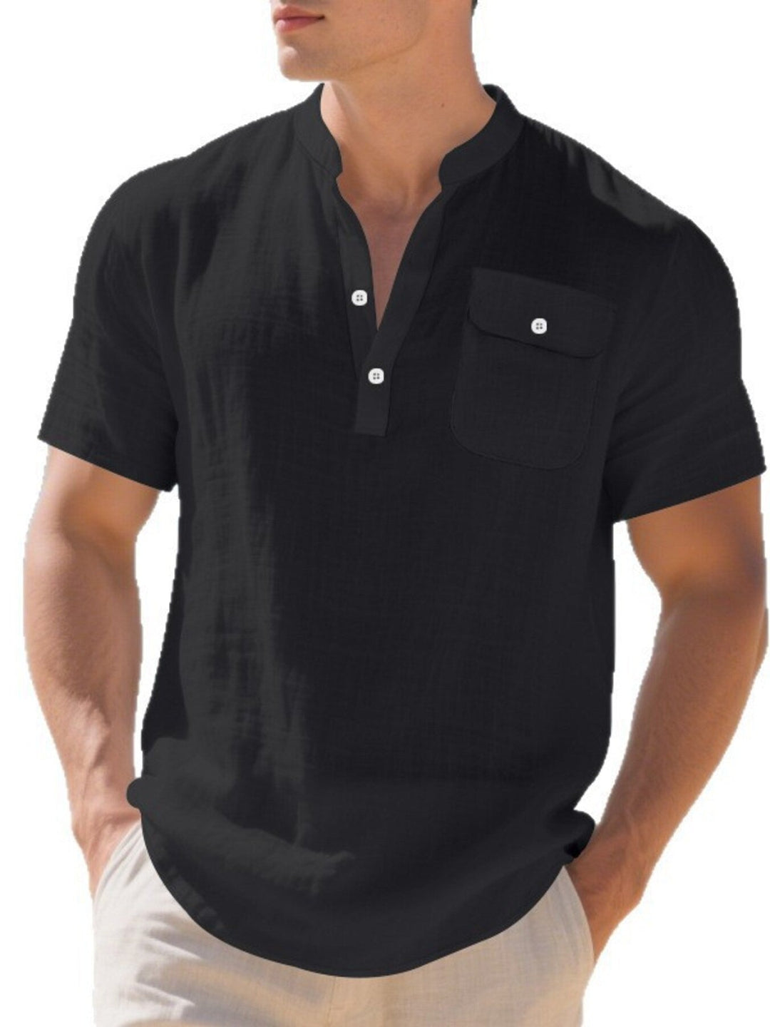 Men's Full Size Casual Short Sleeve Shirt Plus Size