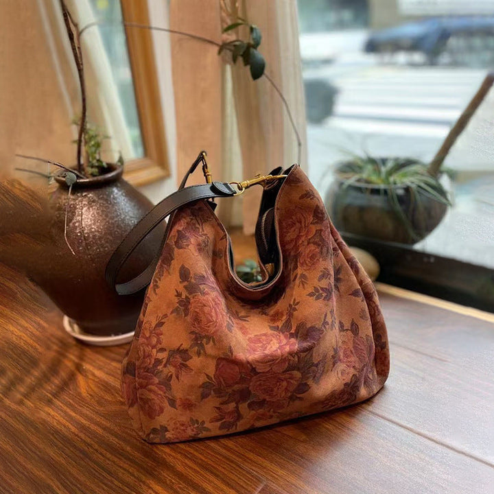 Womens Fashionable Washed-Effect Minimalist Shoulder Bag