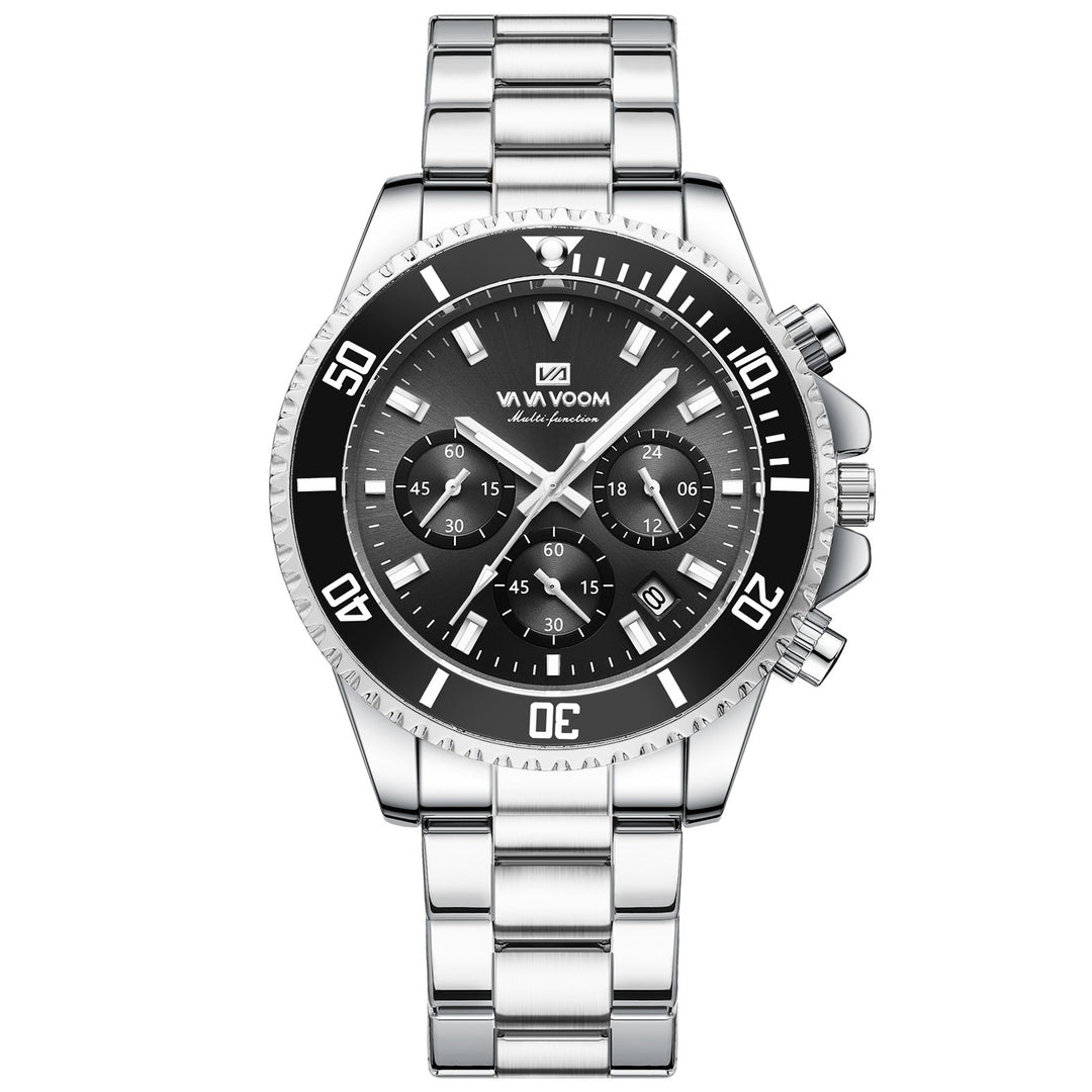 Multifunctional Three-eye Quartz Watch Waterproof And Luminous