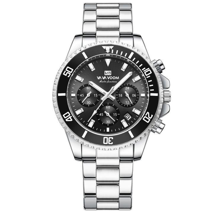 Multifunctional Three-eye Quartz Watch Waterproof And Luminous
