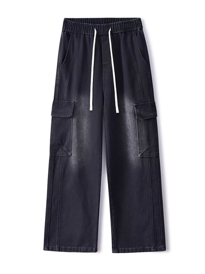 Men's Full Size Wide Leg Cargo Jeans Plus Size