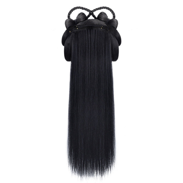 Ancient Costume Wig Female Ancient Style Han Chinese Clothing Lazy Whole Head Cover
