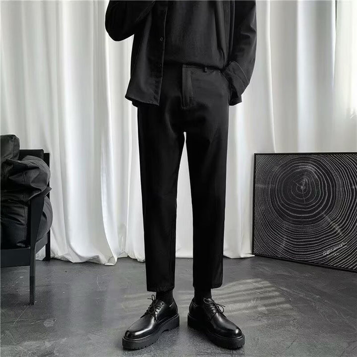 Men's Dress Pants Men's Cropped Slim-fit Casual