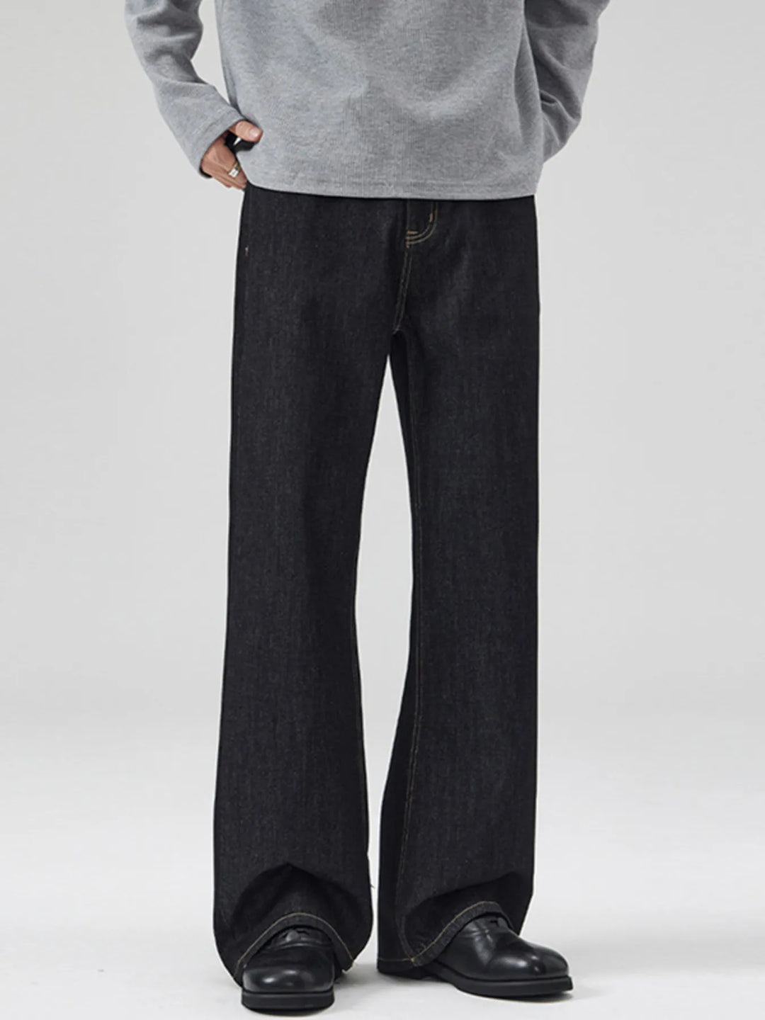 Men's Full Size Classic Washed Wide Leg Jeans Plus Size