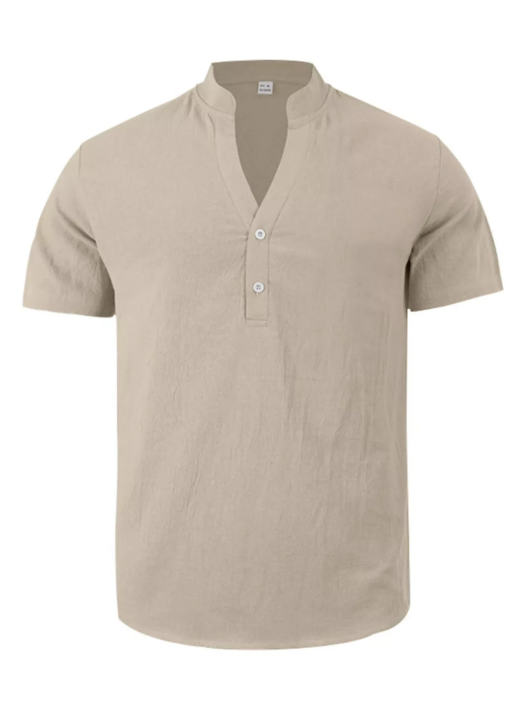 Men's Full Size Casual Linen Blend Short Sleeve Shirt Plus Size