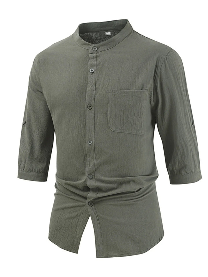 Men's Plus Size Button Down Half Sleeve Shirt