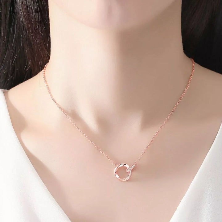 18K Rose Gold-Plated 925 Sterling Silver Necklace