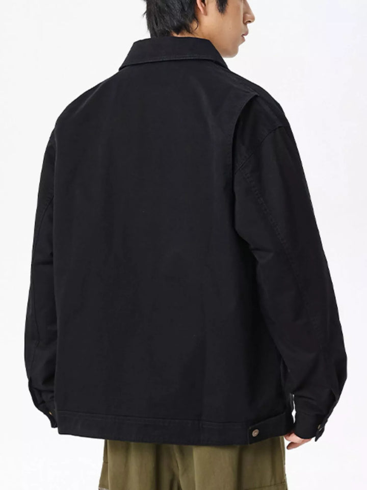 Men's Plus Size Casual Zip Up Jacket