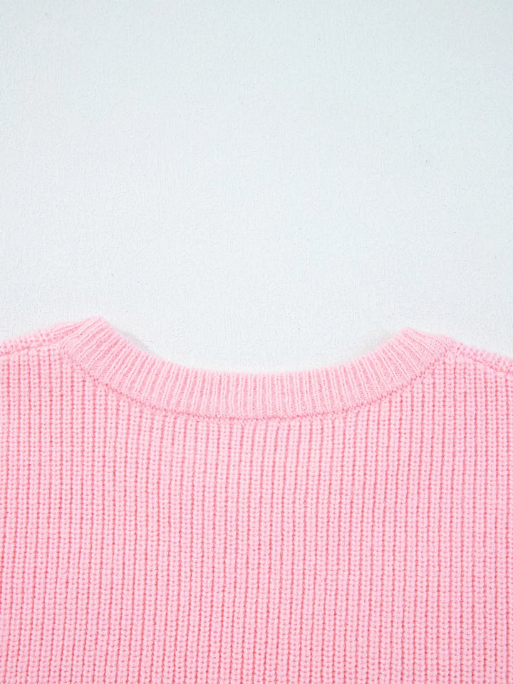 Merry Candy Cane Christmas Crew Neck Sweater