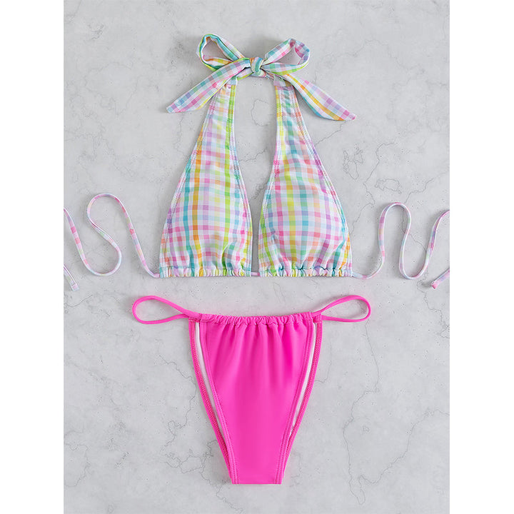 Halter Bikinis Triangle Swimsuit Women Thong Bathing Suits Swimwear