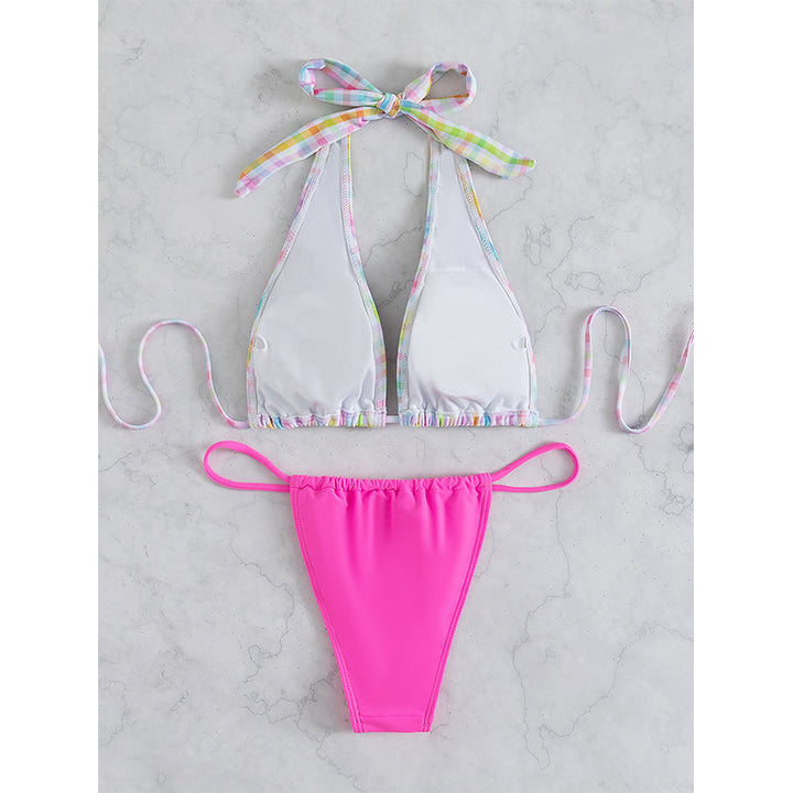 Halter Bikinis Triangle Swimsuit Women Thong Bathing Suits Swimwear