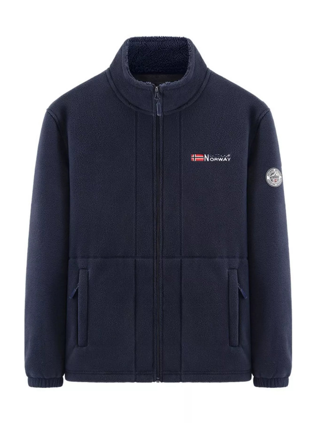 Men's Plus Size Zip Up Long Sleeve Jacket