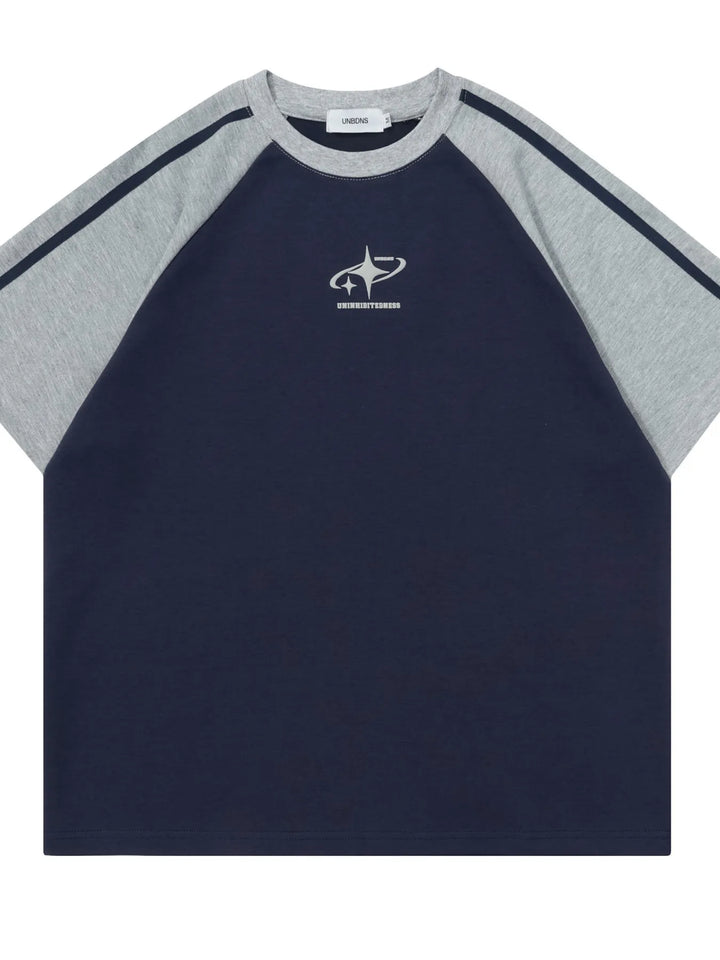 Men's Stripe Round Neck Short Sleeve T-Shirt