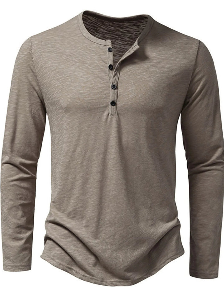 Men's Button Detail Long Sleeve T-Shirt
