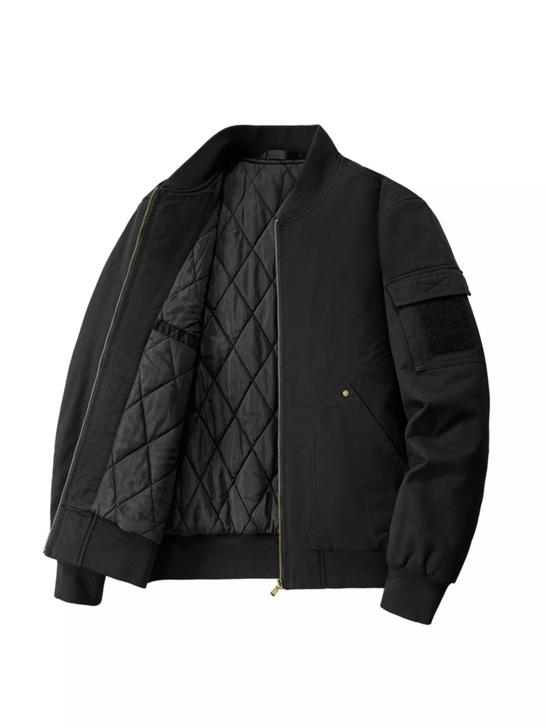 Men's Plus Size Zip Up Long Sleeve Jacket